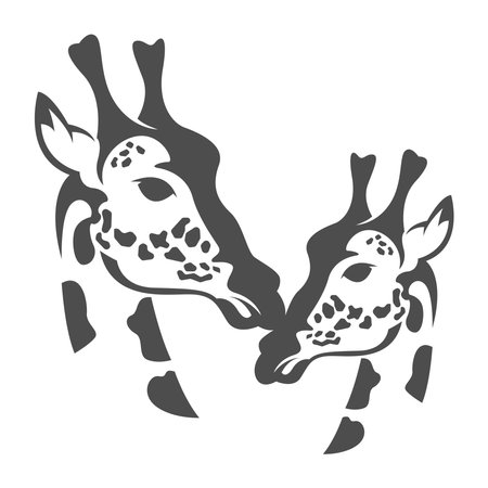 Giraffe logo icon design illustrationのイラスト素材