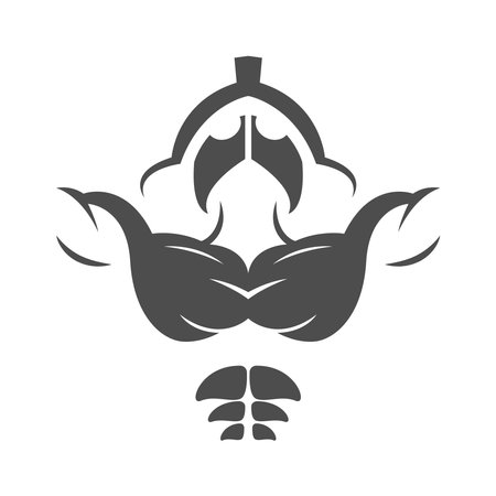 Gladiator logo icon design illustrationのイラスト素材
