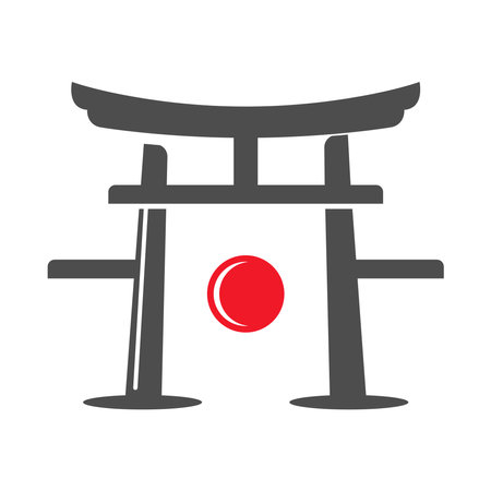 Torri gate icon design illustrationのイラスト素材