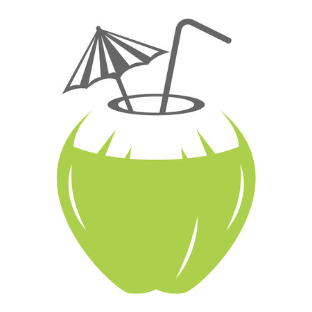 Coconut icon logo design illustrationのイラスト素材