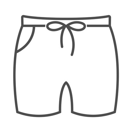Shorts icon flat design illustrationのイラスト素材