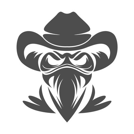 Cowboy logo icon design illustrationのイラスト素材