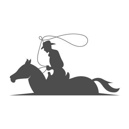 Cowboy logo icon design illustrationのイラスト素材