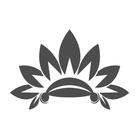 Native American icon logo design illustrationのイラスト素材