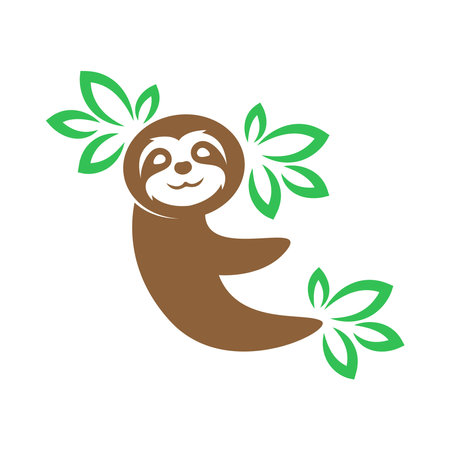 Sloth icon logo design illustrationのイラスト素材