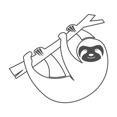Sloth icon logo design illustrationのイラスト素材