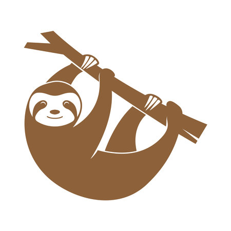 Sloth icon logo design illustrationのイラスト素材