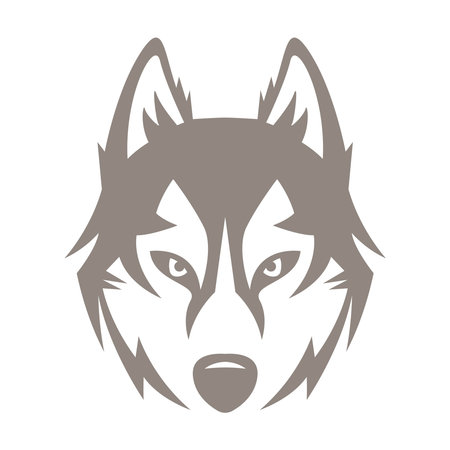 Wolf icon logo design illustration