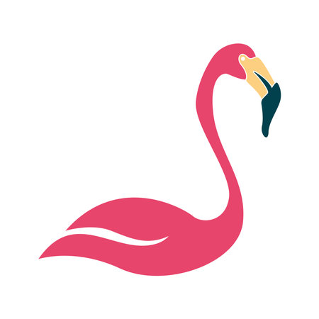 Flamingo logo icon design illustrationのイラスト素材