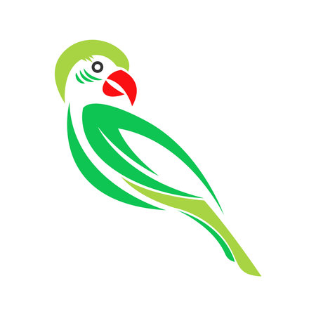 Parrot logo icon design illustration