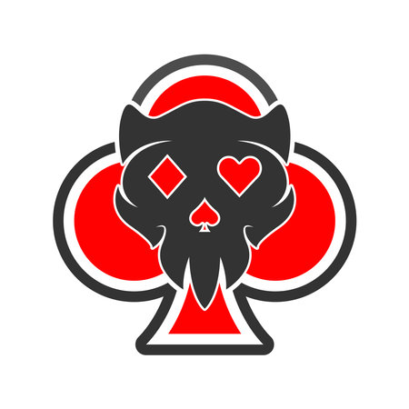 Poker, Casino logo design illustrationのイラスト素材
