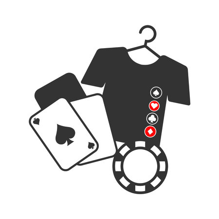 Poker, Casino logo design illustrationのイラスト素材