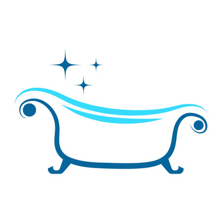 Bathtub logo icon design illustrationのイラスト素材