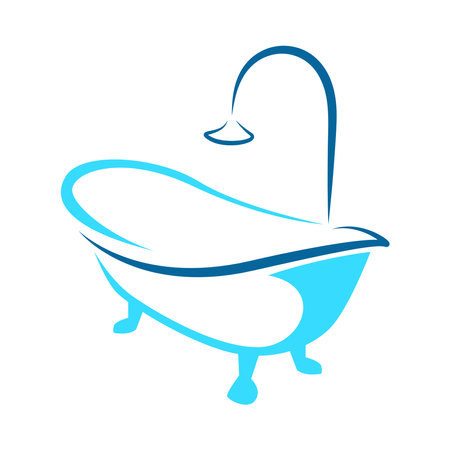 Bathtub logo icon design illustrationのイラスト素材