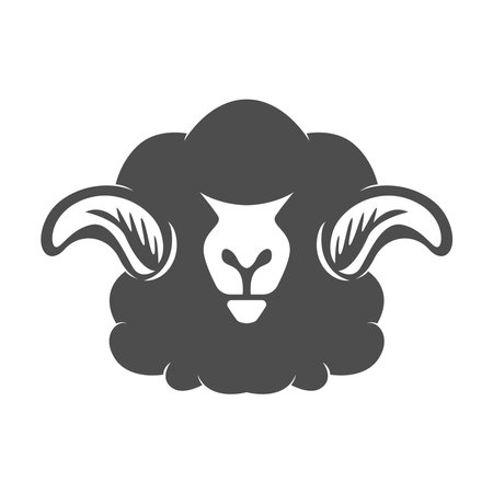 Sheep logo icon design illustrationのイラスト素材