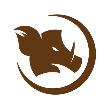 Warthog icon logo design illustrationのイラスト素材