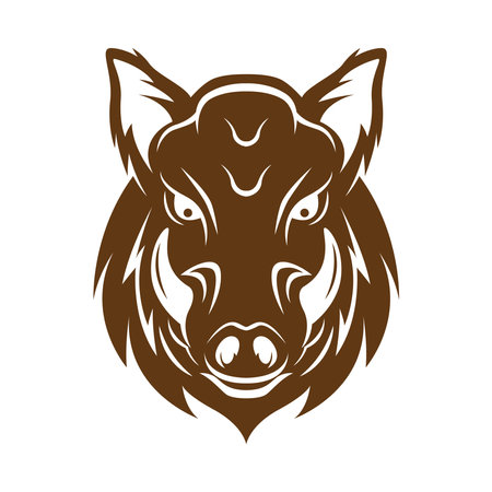 Warthog icon logo design illustrationのイラスト素材