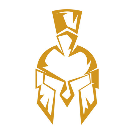 Gladiator, spartan logo design illustrationのイラスト素材