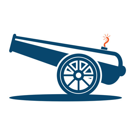 Fire cannon icon logo design illustrationのイラスト素材