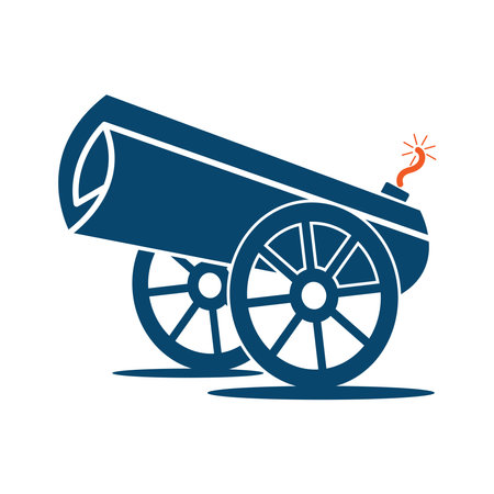 Fire cannon icon logo design illustrationのイラスト素材