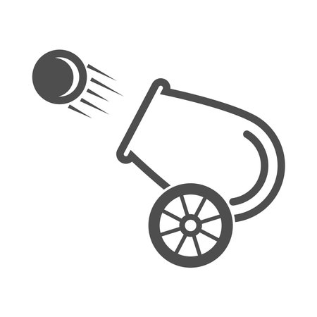 Fire cannon icon logo design illustrationのイラスト素材