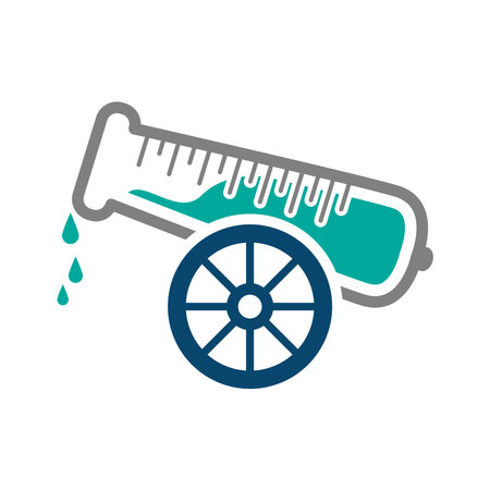 Fire cannon icon logo design illustrationのイラスト素材