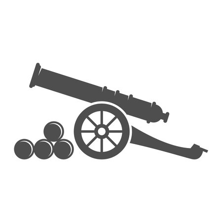 Fire cannon icon logo design illustrationのイラスト素材