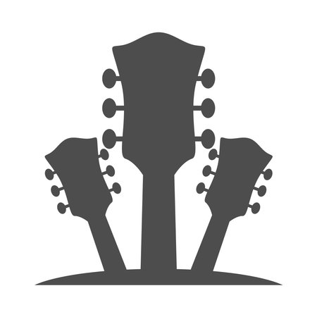 Guitar icon logo design illustrationのイラスト素材