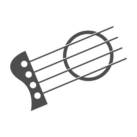 Guitar icon logo design illustrationのイラスト素材