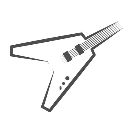 Guitar icon logo design illustrationのイラスト素材