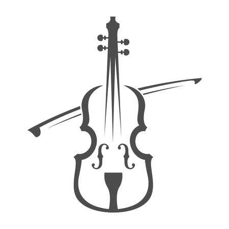 Violin logo icon design illustrationのイラスト素材