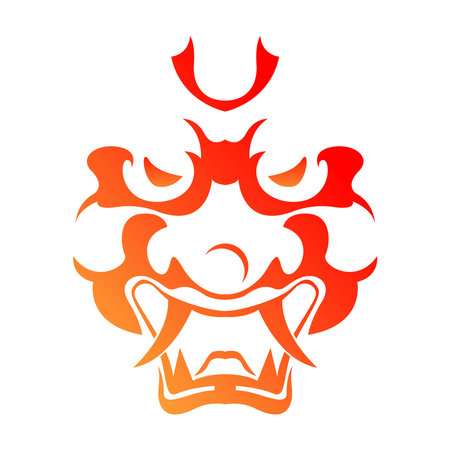 Traditional tengu mask icon designのイラスト素材