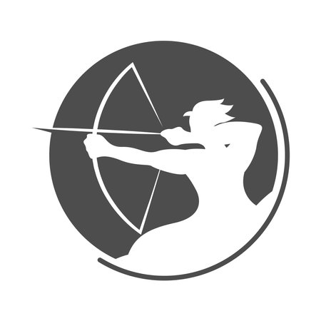 Centaur logo icon design illustrationのイラスト素材