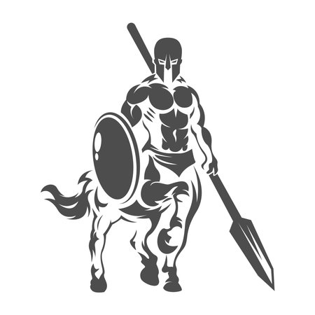 Centaur logo icon design illustrationのイラスト素材