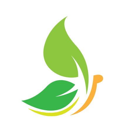 Butterfly icon logo design illustrationのイラスト素材