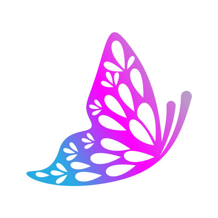 Butterfly icon logo design illustrationのイラスト素材