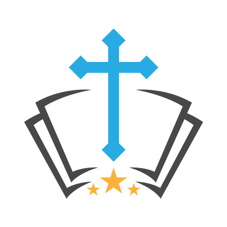 Church symbol logo design illustrationのイラスト素材