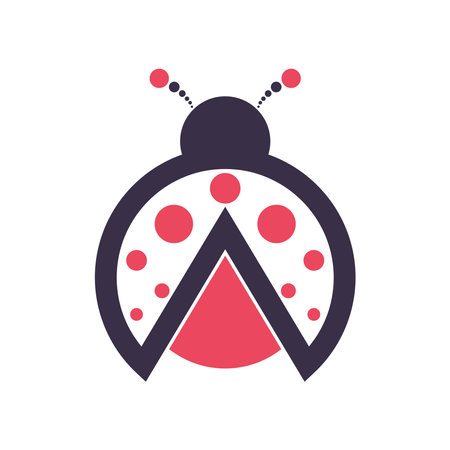 Ladybug icon logo design illustrationのイラスト素材