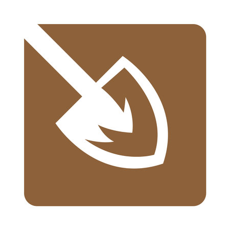 Shovel icon logo design illustrationのイラスト素材