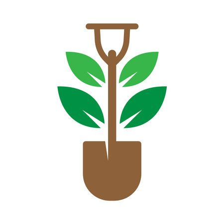 Shovel icon logo design illustrationのイラスト素材