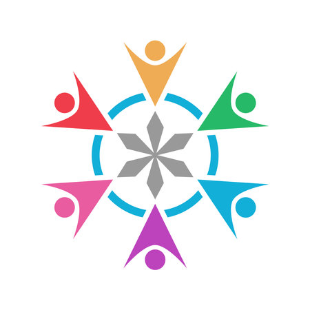 Snowflake logo icon design illustrationのイラスト素材