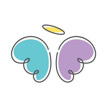 Angel wings logo icon design templateのイラスト素材