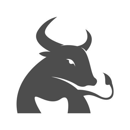 Bull icon logo design templateのイラスト素材