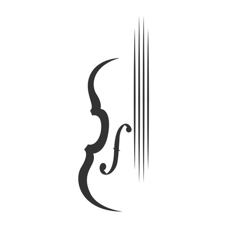 Violin logo icon design templateのイラスト素材