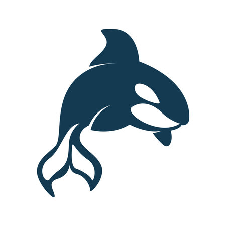 Orca whale icon logo design templateのイラスト素材