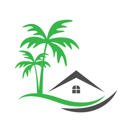 Tree icon logo design templateのイラスト素材