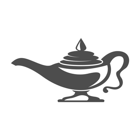 Magic lamp logo icon design templateのイラスト素材