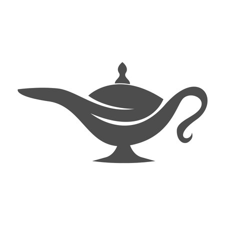 Magic lamp logo icon design templateのイラスト素材
