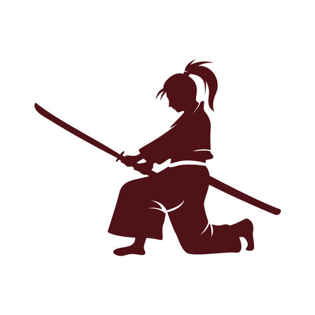 Samurai logo icon design templateのイラスト素材