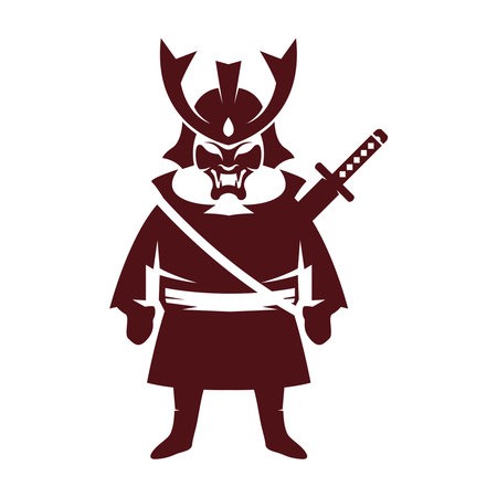 Samurai logo icon design templateのイラスト素材